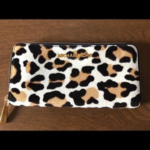Michael Kors Calf Hair Leopard Wallet